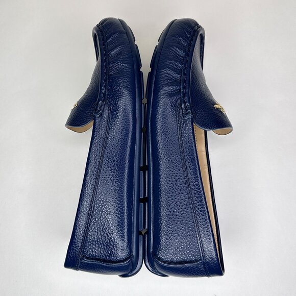 COACH Marley Driver Blue Slip On Loafers Flats‎ Pebbled Leather G4835 Size 8B US - Picture 7 of 15